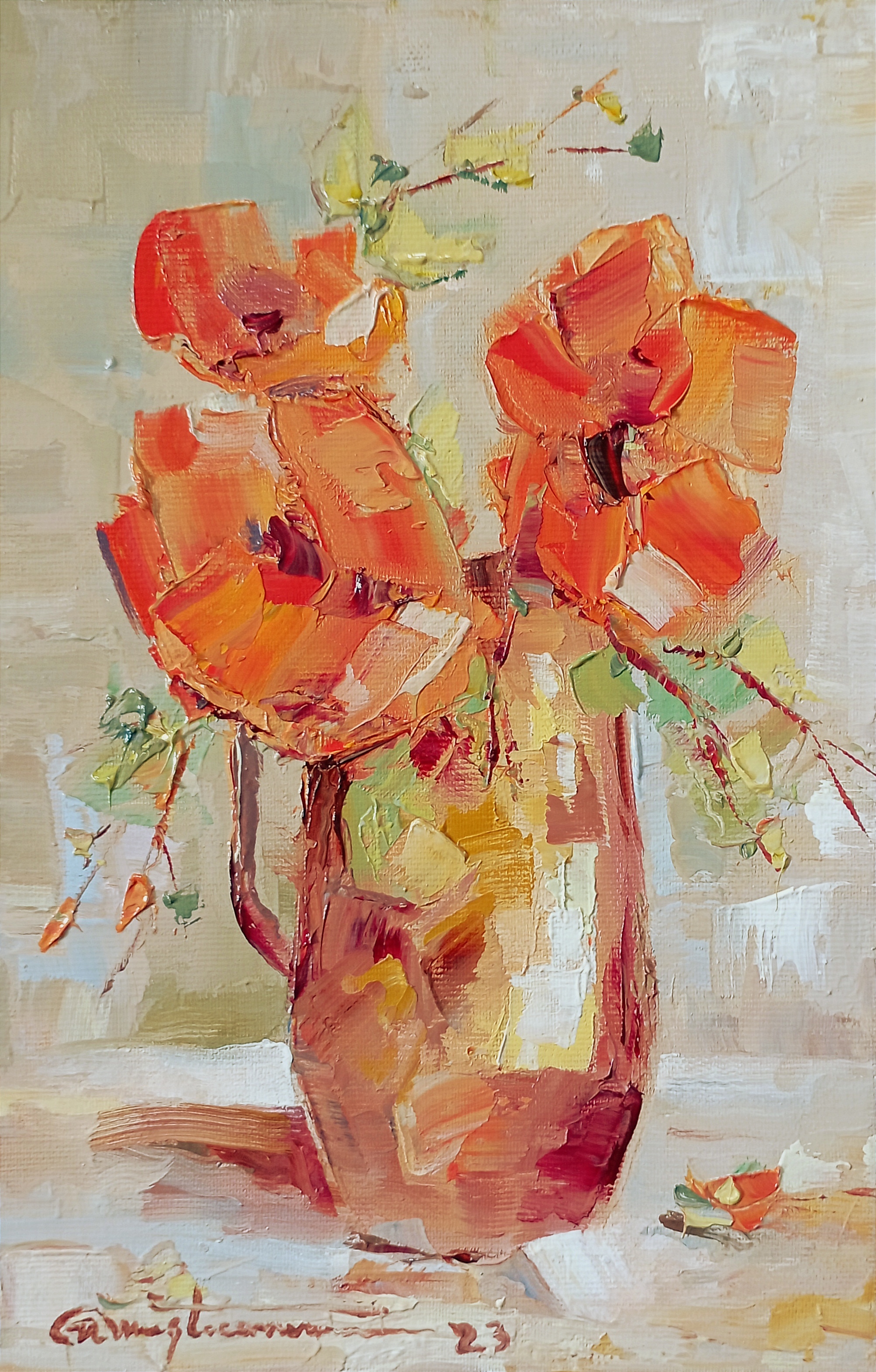 „Study in cadmium red ”