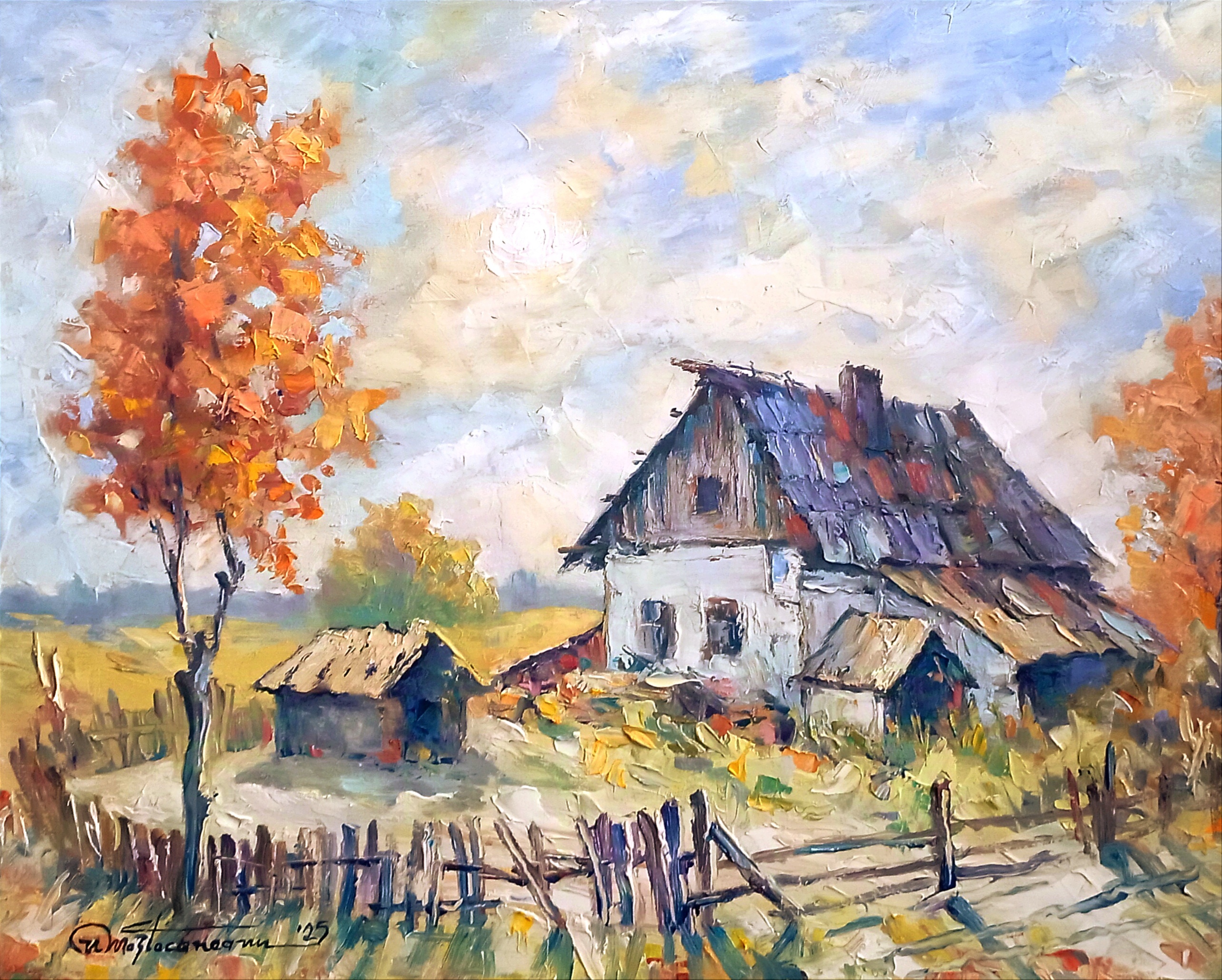 "Autumn on the edge of the village"